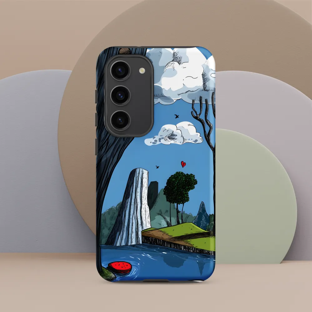 Whimsical Cliffside Reflections