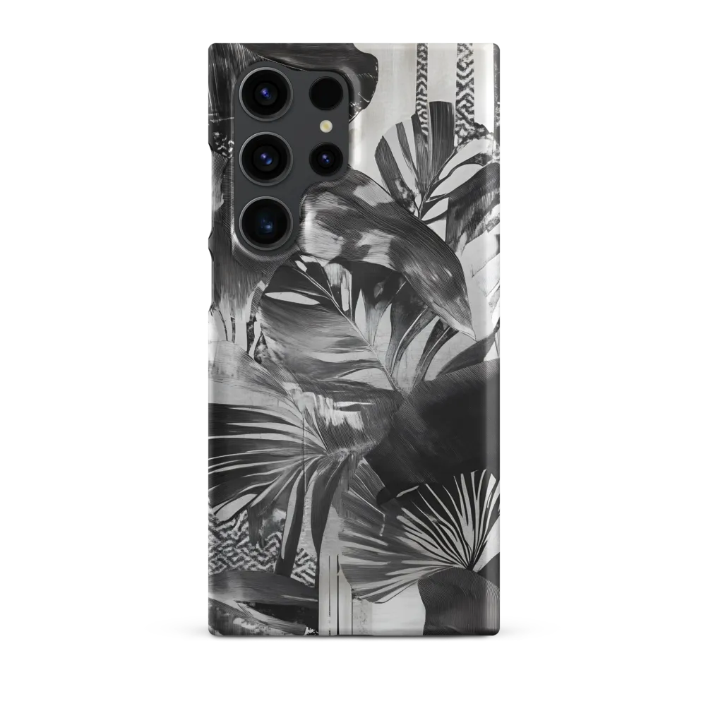 Monochrome Serenity in Tropical Foliage