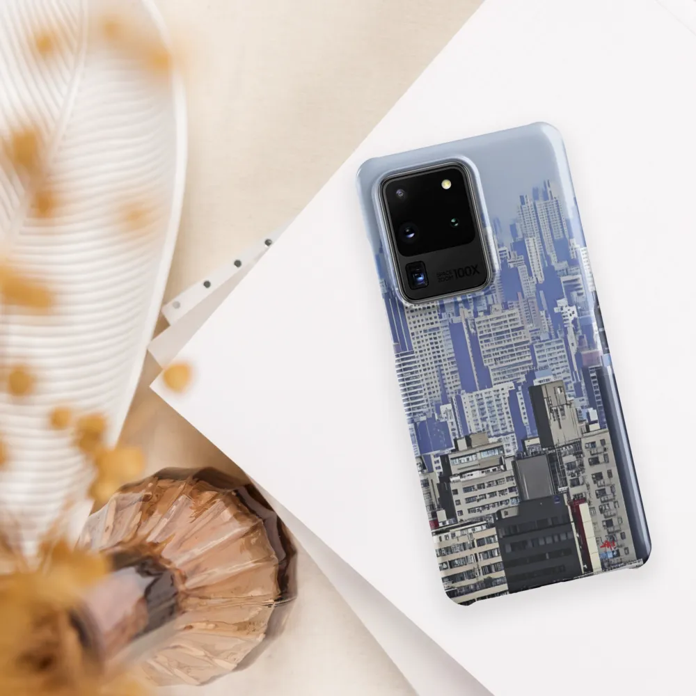 Urban Symphony: A Cityscape in Blues and Grays