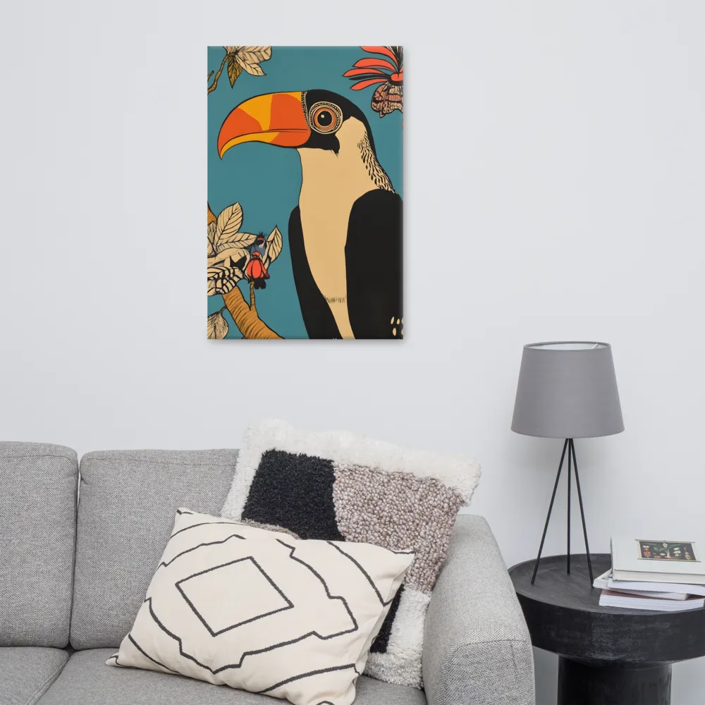 Tropical Majesty: The Toucan at Rest | Canvas | 24″×36″