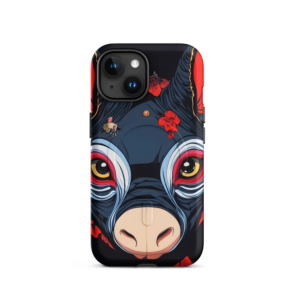 Mystical Bull with Floral Motifs