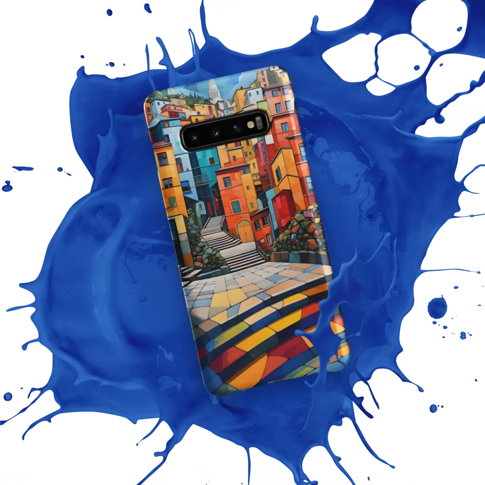 Vibrant Village: A Cubist Journey