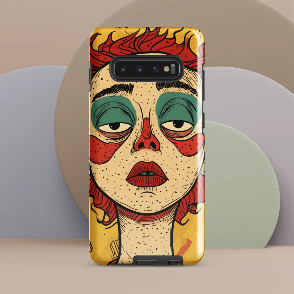 Contemplative Clown | Phone Case |  S10 Plus | Tough Case | Glossy