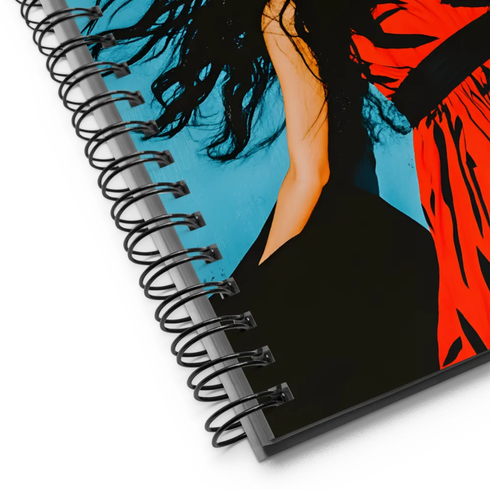 Sunset in Fashion: A Modern Portrait | Spiral Notebook