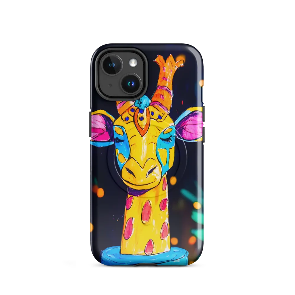 Whimsical Giraffe in Vibrant Colors | Phone Case |  14 | MagSafe® Tough Case | Glossy