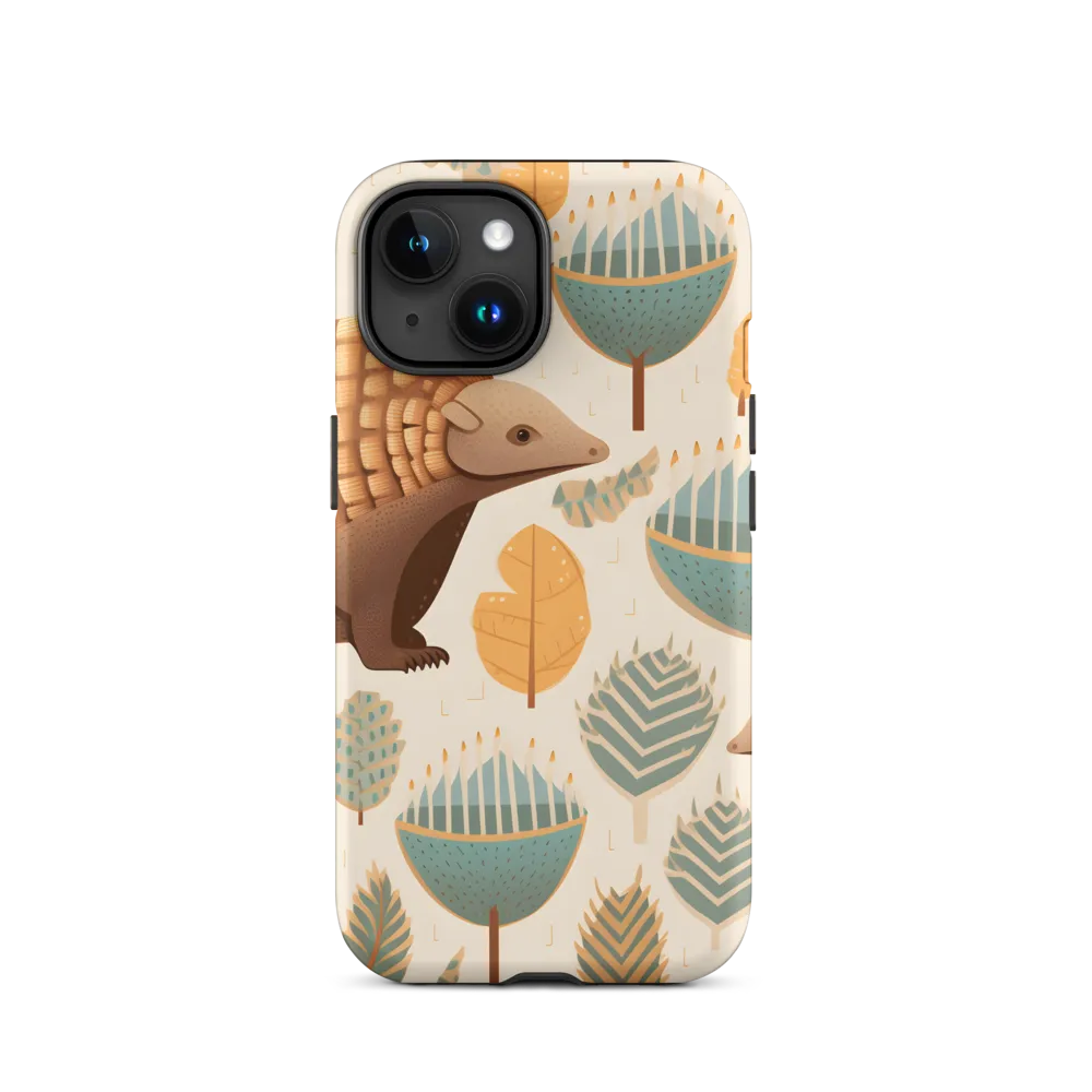 Pangolins in a Whimsical Habitat | Phone Case |  15 | Tough Case | Matte