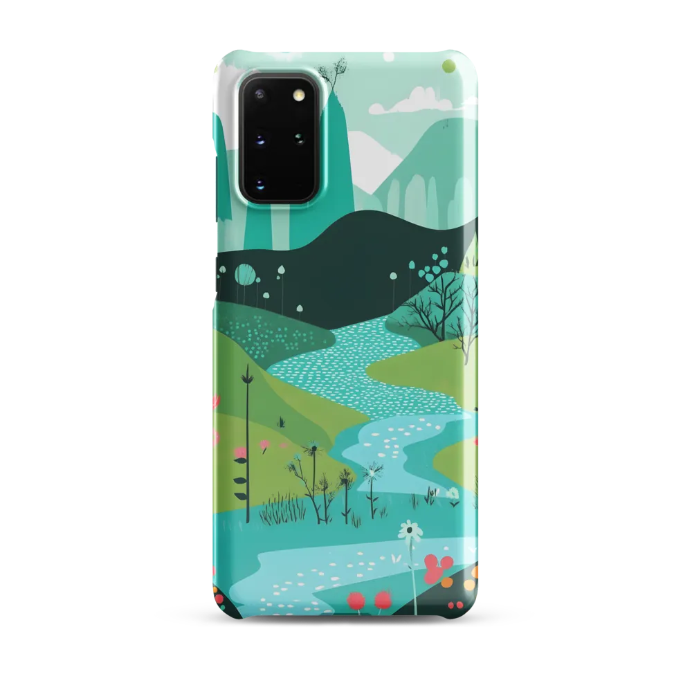 Whimsical River in a Lush Landscape