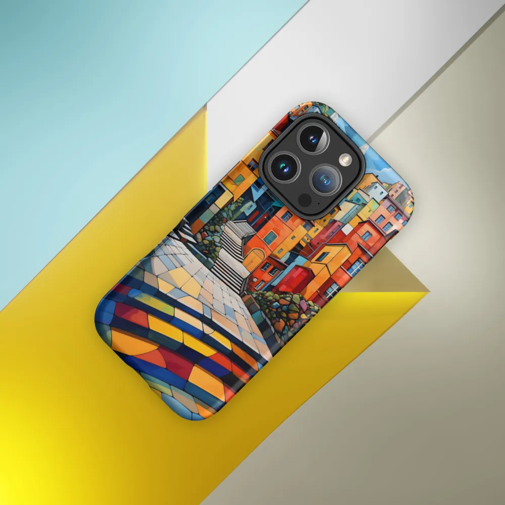 Vibrant Village: A Cubist Journey