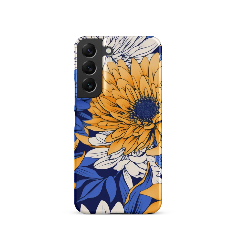 Floral Harmony in Blue and Yellow