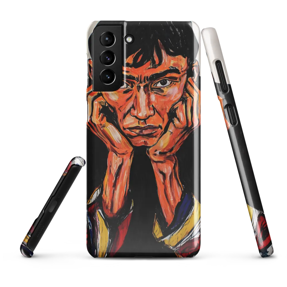 Contemplative Intensity: An Expressionist Portrait