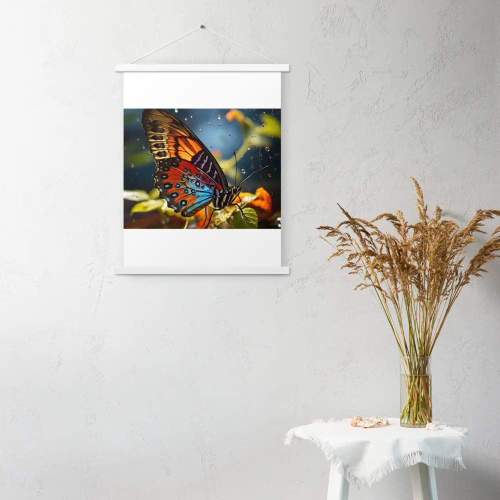 Dance of Colors: The Butterfly's Elegance | Poster With White Wood Hanger | 18″×24″