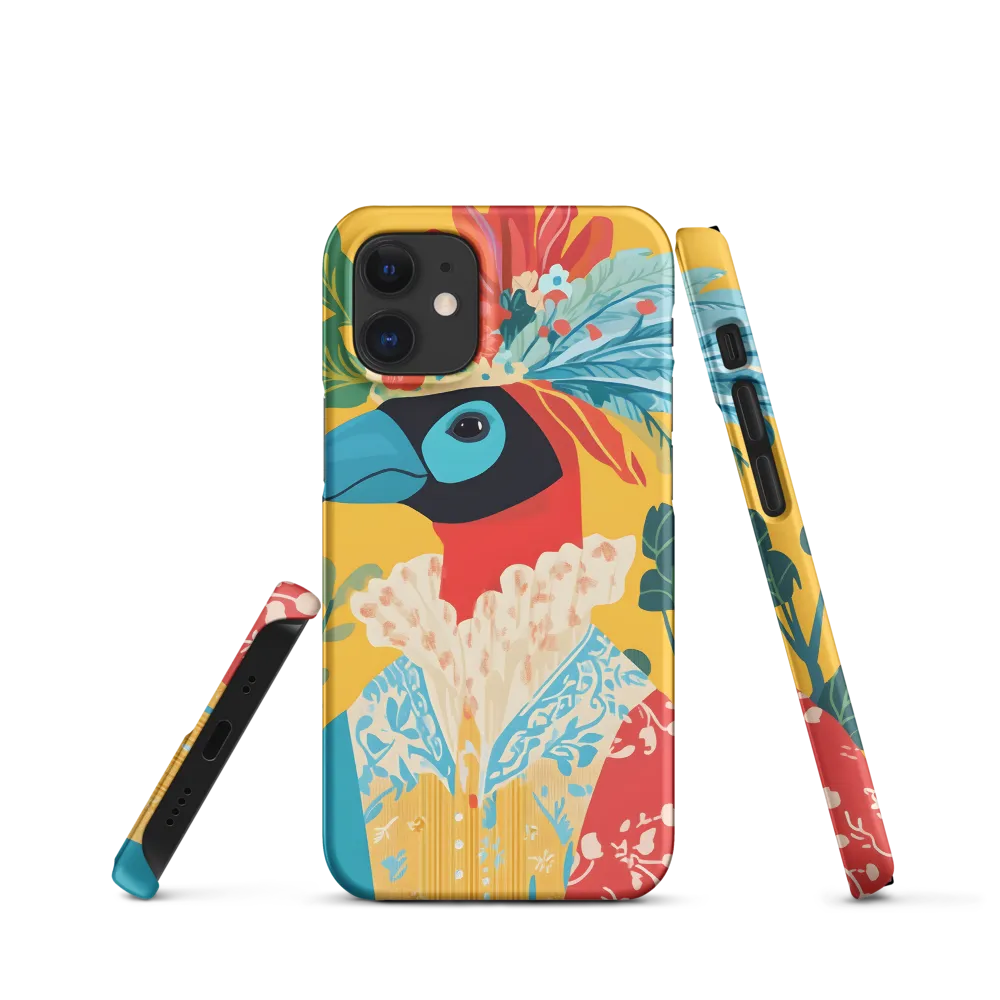 The Regal Parrot: A Celebration of Color | Phone Case |  12 Mini | Snap Case | Matte
