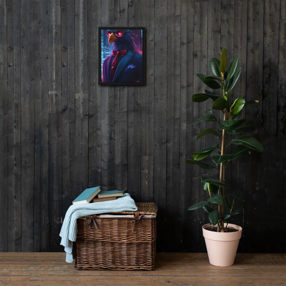 The Dapper Avian | Canvas with Black Frame | 11″×14″
