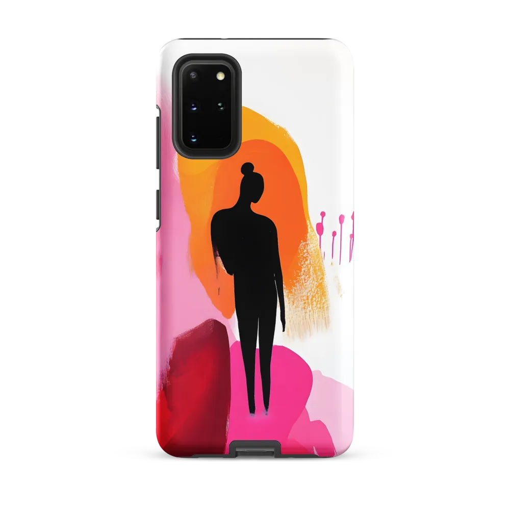 Silhouette in Colorful Abstraction