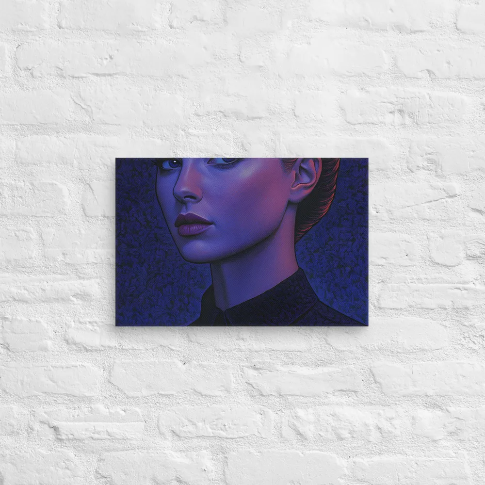 Ethereal Portrait in Blue and Red | Canvas | 12″×18″