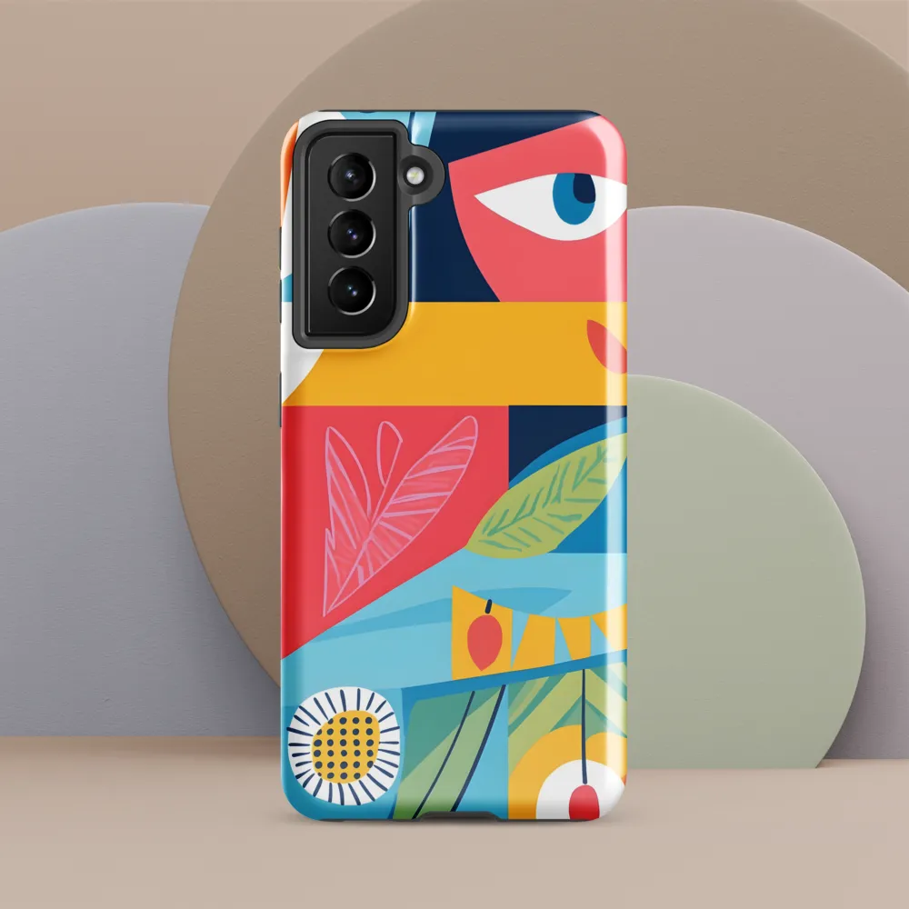 Vibrant Geometric Visage