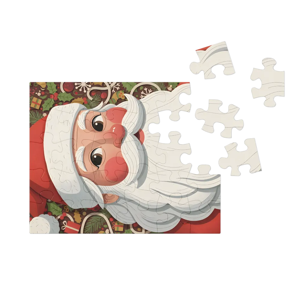 Santa Portrait 
 Jigsaw Puzzle in Tin Box