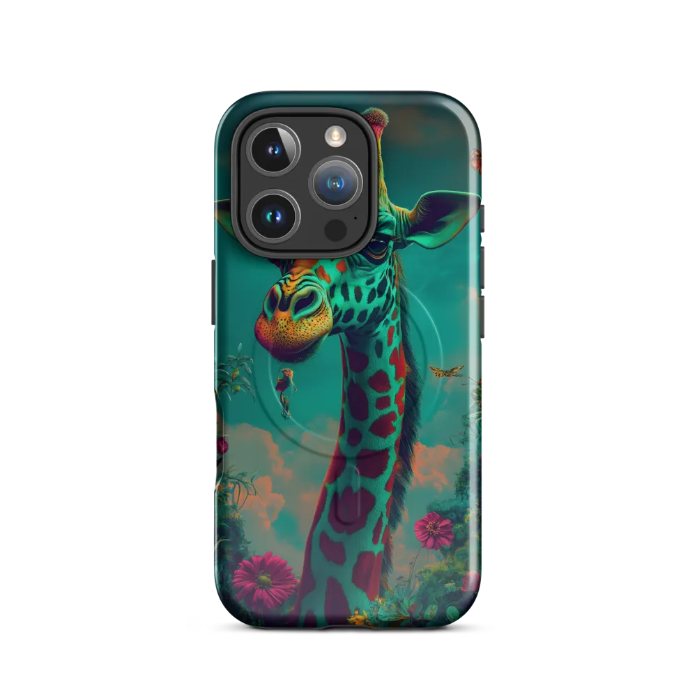 Whimsical Giraffe Among Blossoms | Phone Case |  16 Pro | MagSafe® Tough Case | Glossy