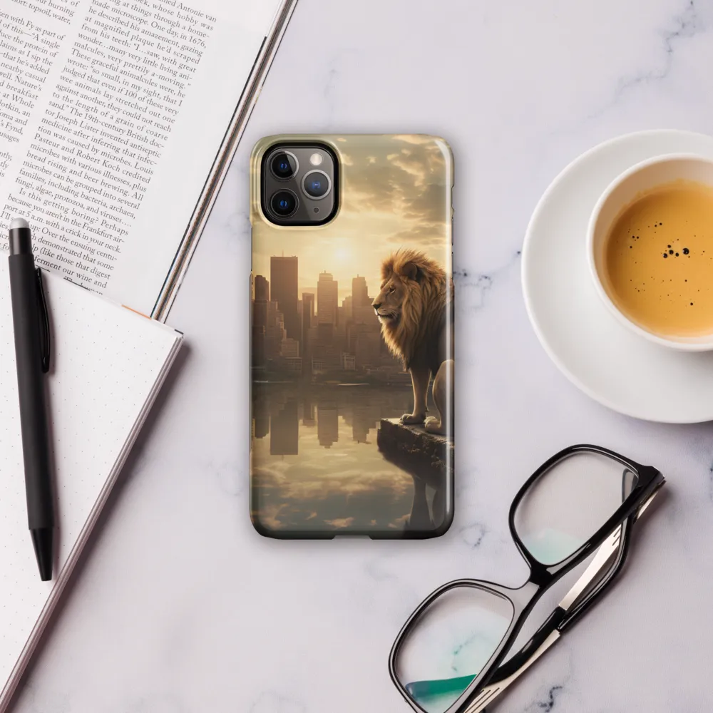 The Lion's Gaze Over the Urban Symphony | Phone Case |  11 Pro Max | Snap Case | Glossy