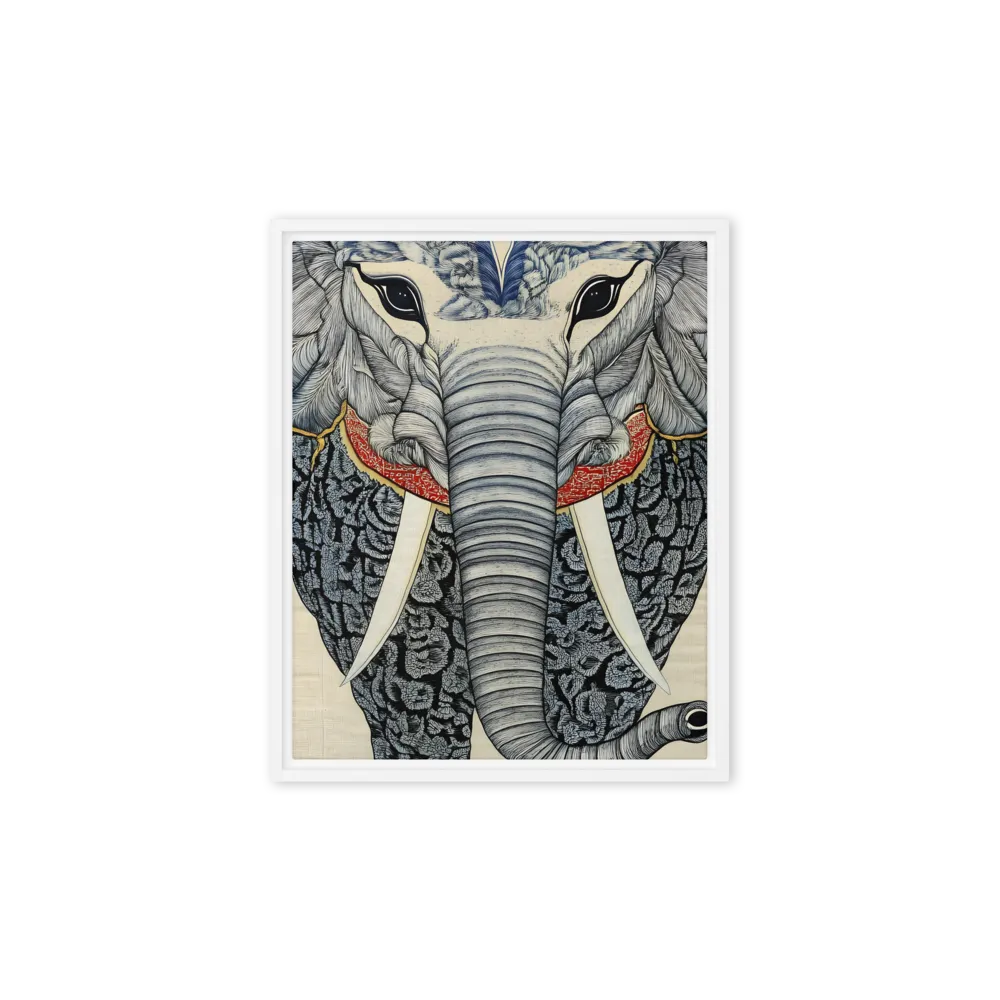 Majesty of the Elephant | Canvas with White Frame | 8″×10″