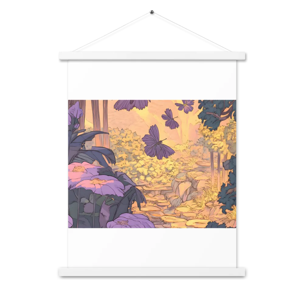 A Serene Dance of Butterflies | Poster With White Wood Hanger | 18″×24″