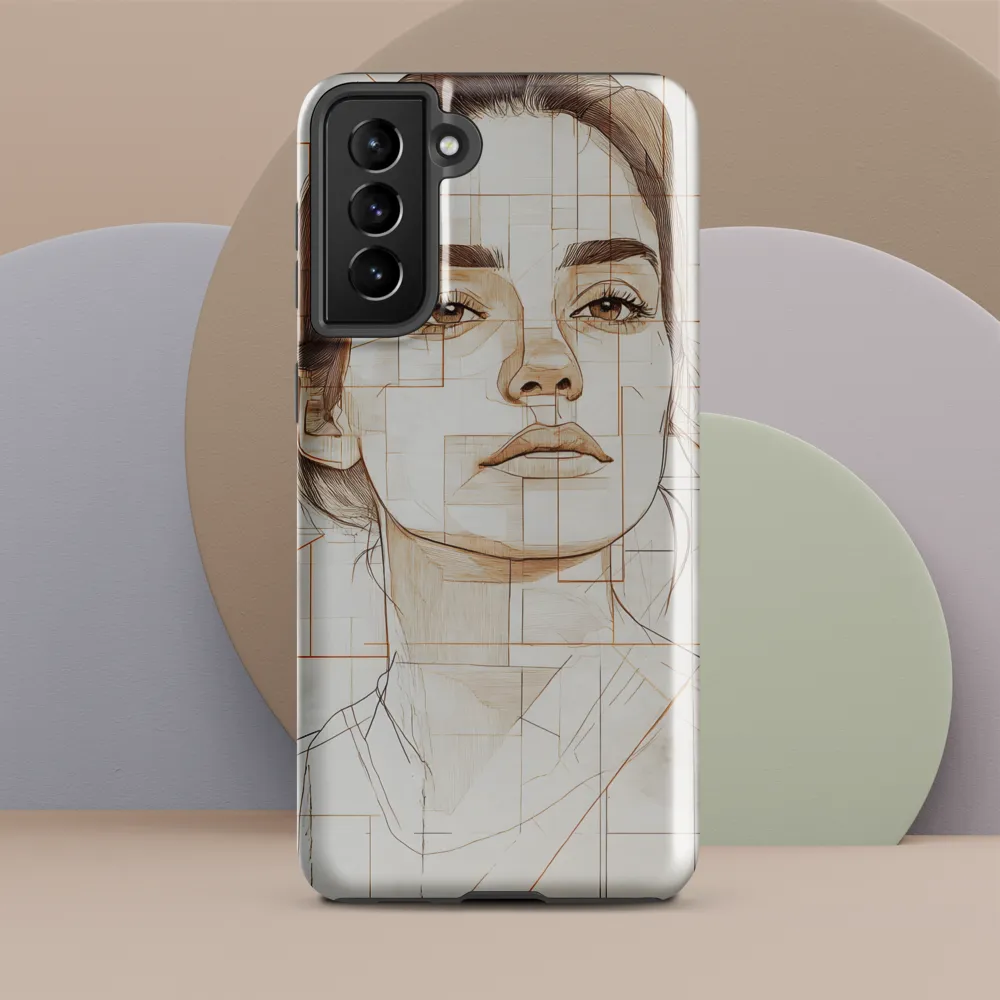 Geometric Serenity: A Minimalist Portrait