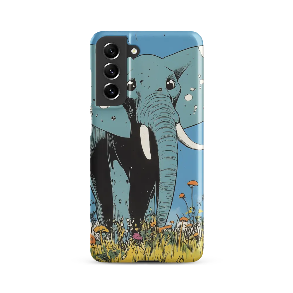Whimsical Blue Elephant in Bloom