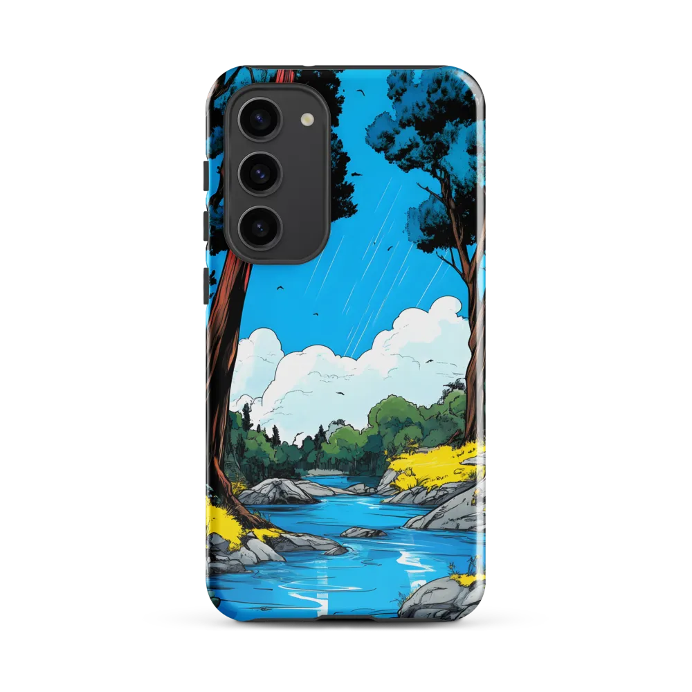 Tranquil River in a Comic Landscape