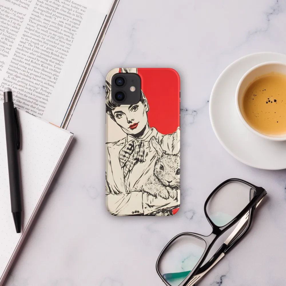 Whimsical Elegance: The Rabbit Lady | Phone Case |  12 | Snap Case | Matte
