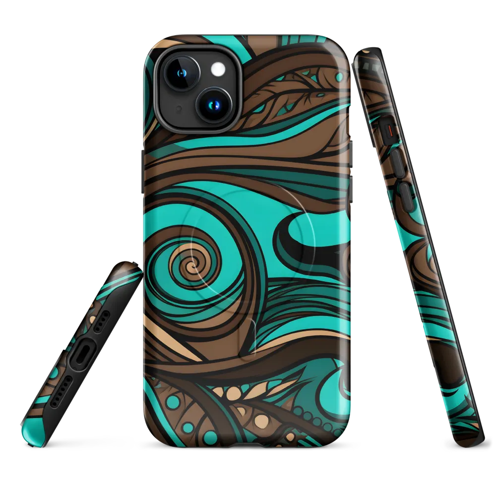 Fluctuating Currents | Phone Case |  15 Plus | MagSafe® Tough Case | Glossy