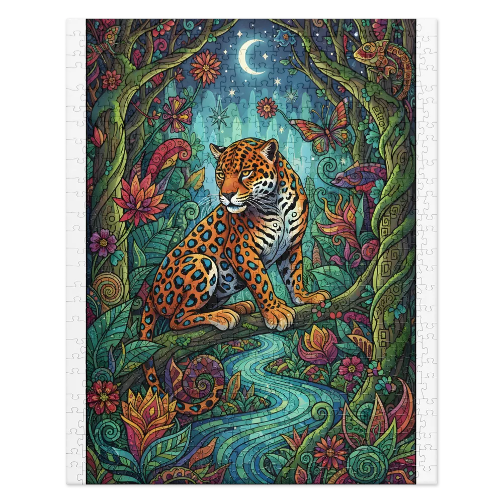 Moonlit Jaguar 
 Jigsaw Puzzle