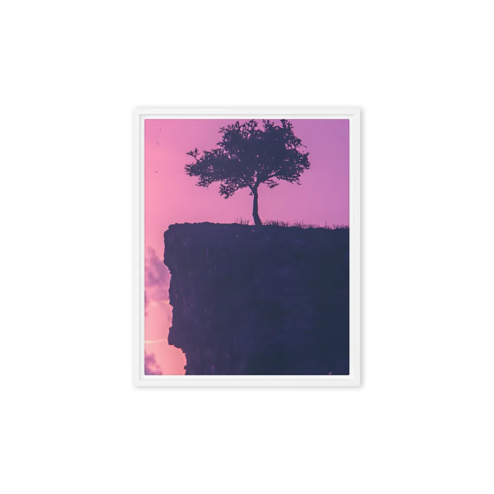 Solitude on the Edge | Canvas with White Frame | 8″×10″