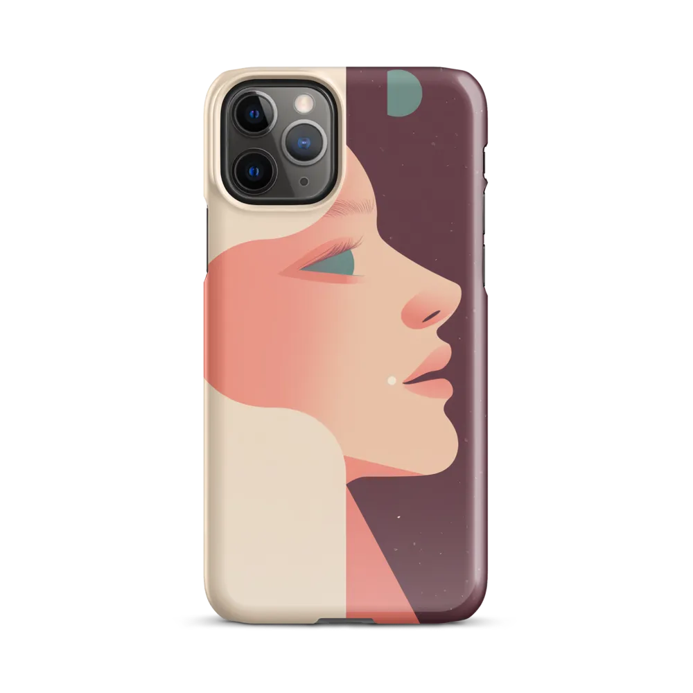 Profile in Peach and Burgundy