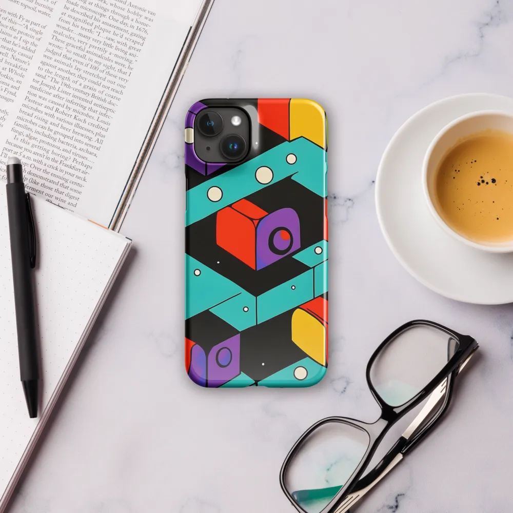 Vibrant Geometric Harmony | Phone Case |  15 Plus | Snap Case | Glossy