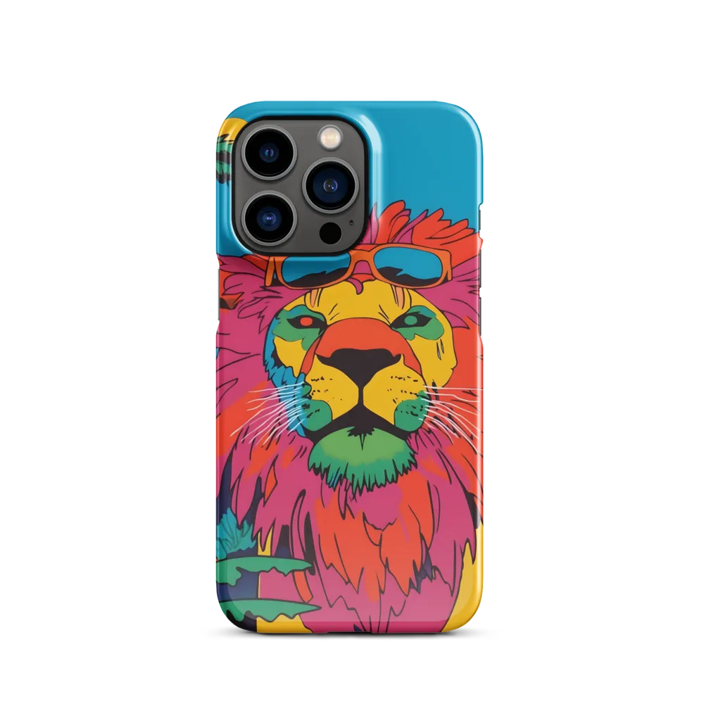 Lion with Sunglasses: A Vibrant Tropical Portrait