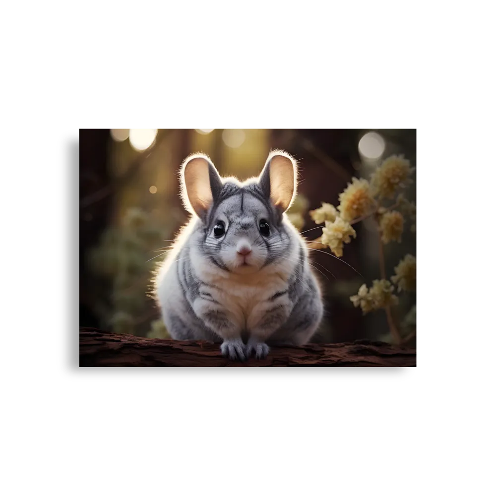 Curious Chinchilla in the Forest | Poster | A1 (23.3″×33.1″)