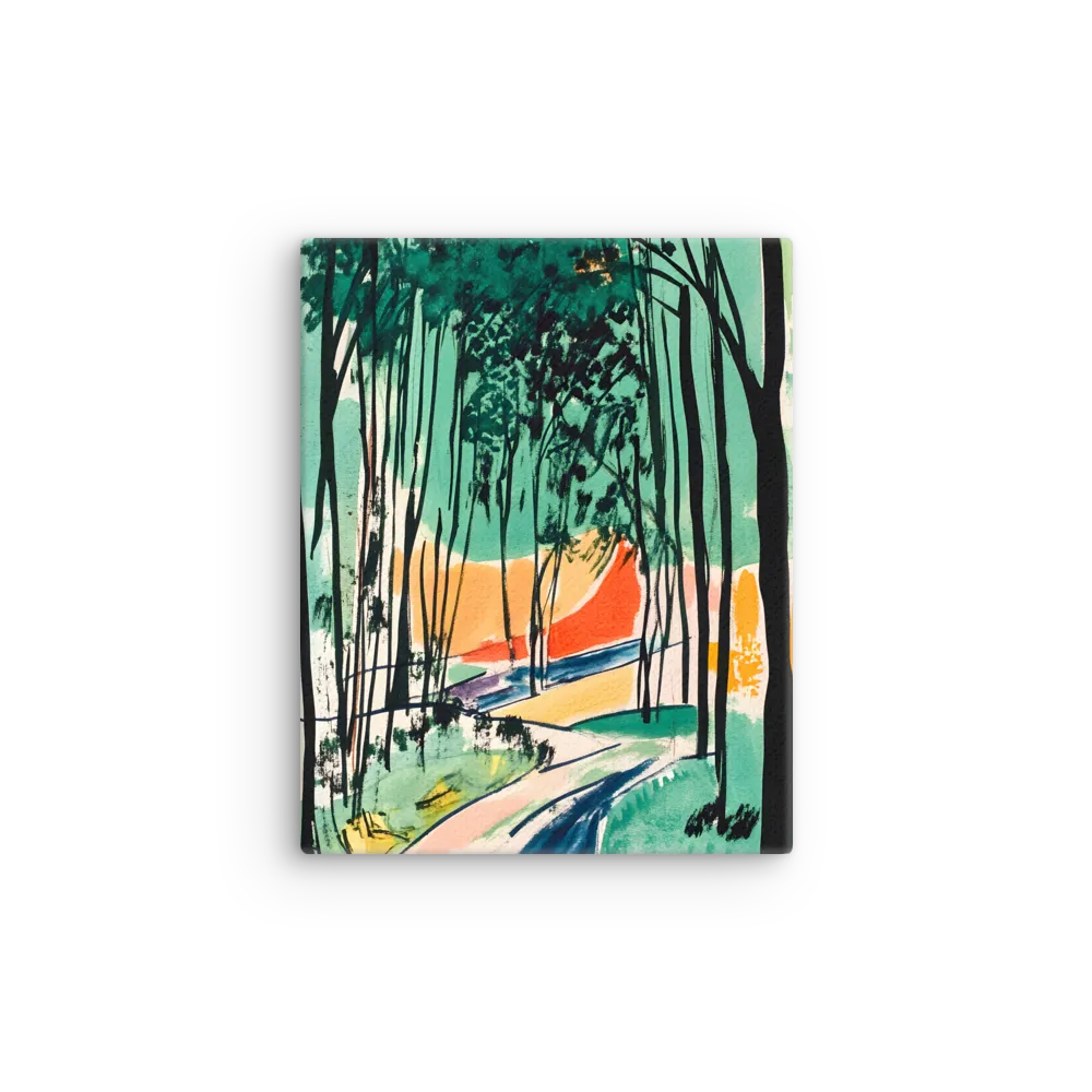 Winding Path Through the Forest | Thin Canvas | 8″×10″