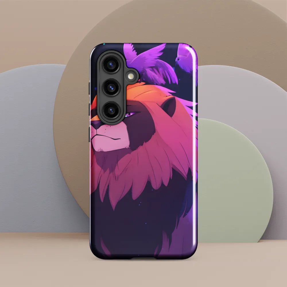 Regal Serenity: The Majestic Lion | Phone Case |  S24 | Tough Case | Glossy