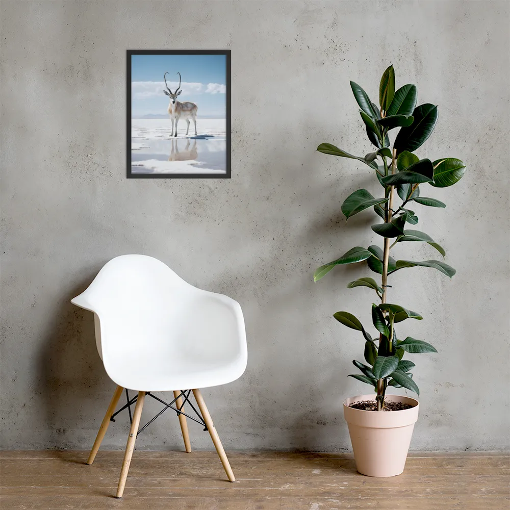 Reflection of Serenity | Poster with Black Frame | 16″×20″