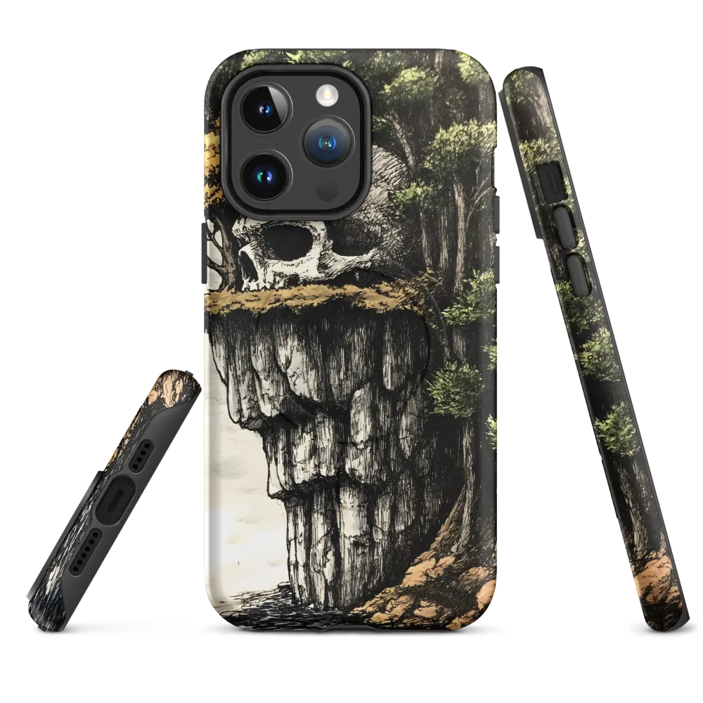 The Whispering Skull: A Surreal Encounter with Nature | Phone Case |  14 Pro Max | MagSafe® Tough Case | Matte