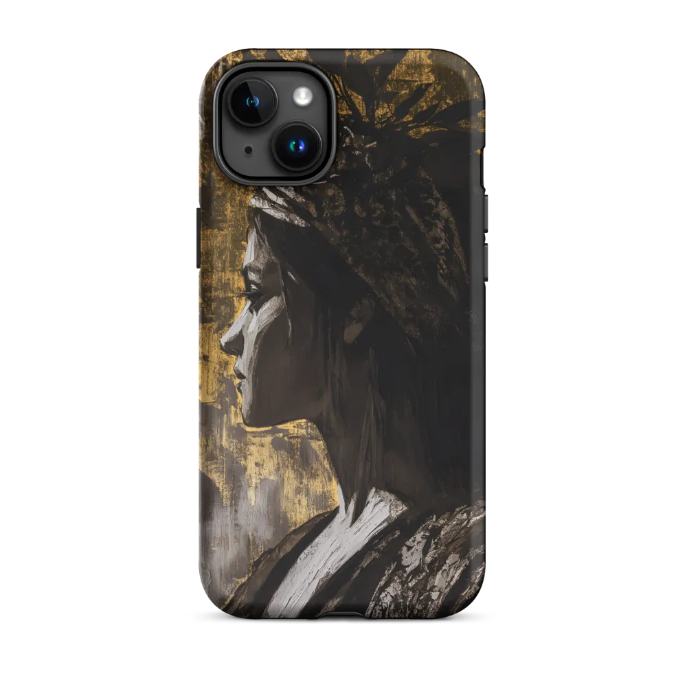Golden Elegance: A Modern Profile Portrait