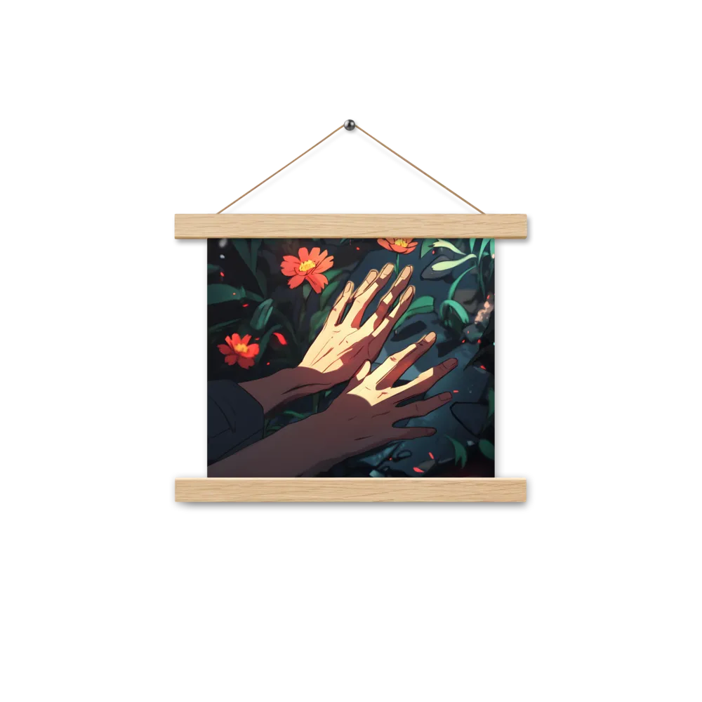 Whispers of Nature | Poster With Oak Wood Hanger | 10″×10″