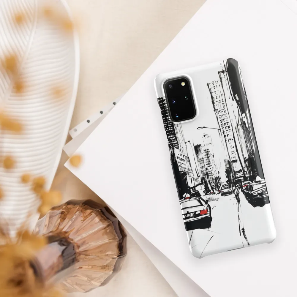 Urban Pulse: A Monochromatic Journey | Phone Case |  S20 Plus | Snap Case | Matte