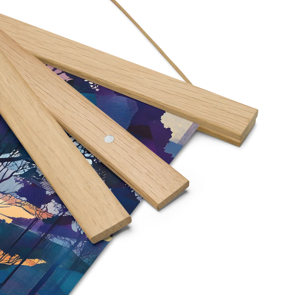 Tranquil Geometry: A Journey Through Color | Poster With Oak Wood Hanger | 10″×10″
