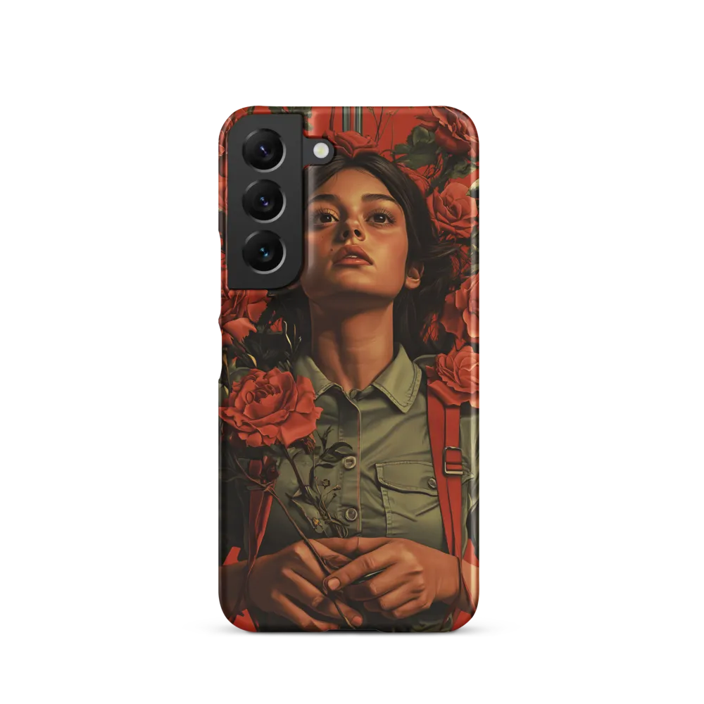 Harmony and Strength: A Portrait Among Roses