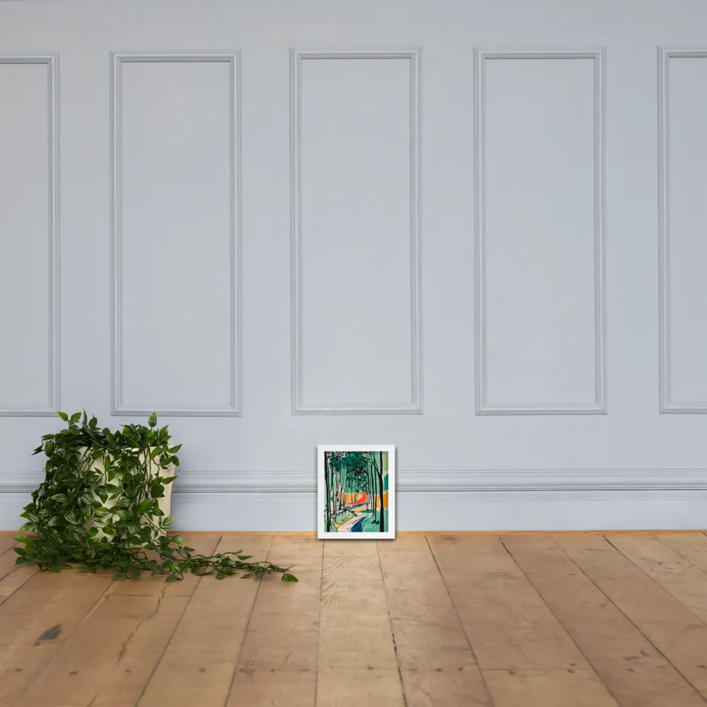 Winding Path Through the Forest | Poster with White Frame | 8″×10″