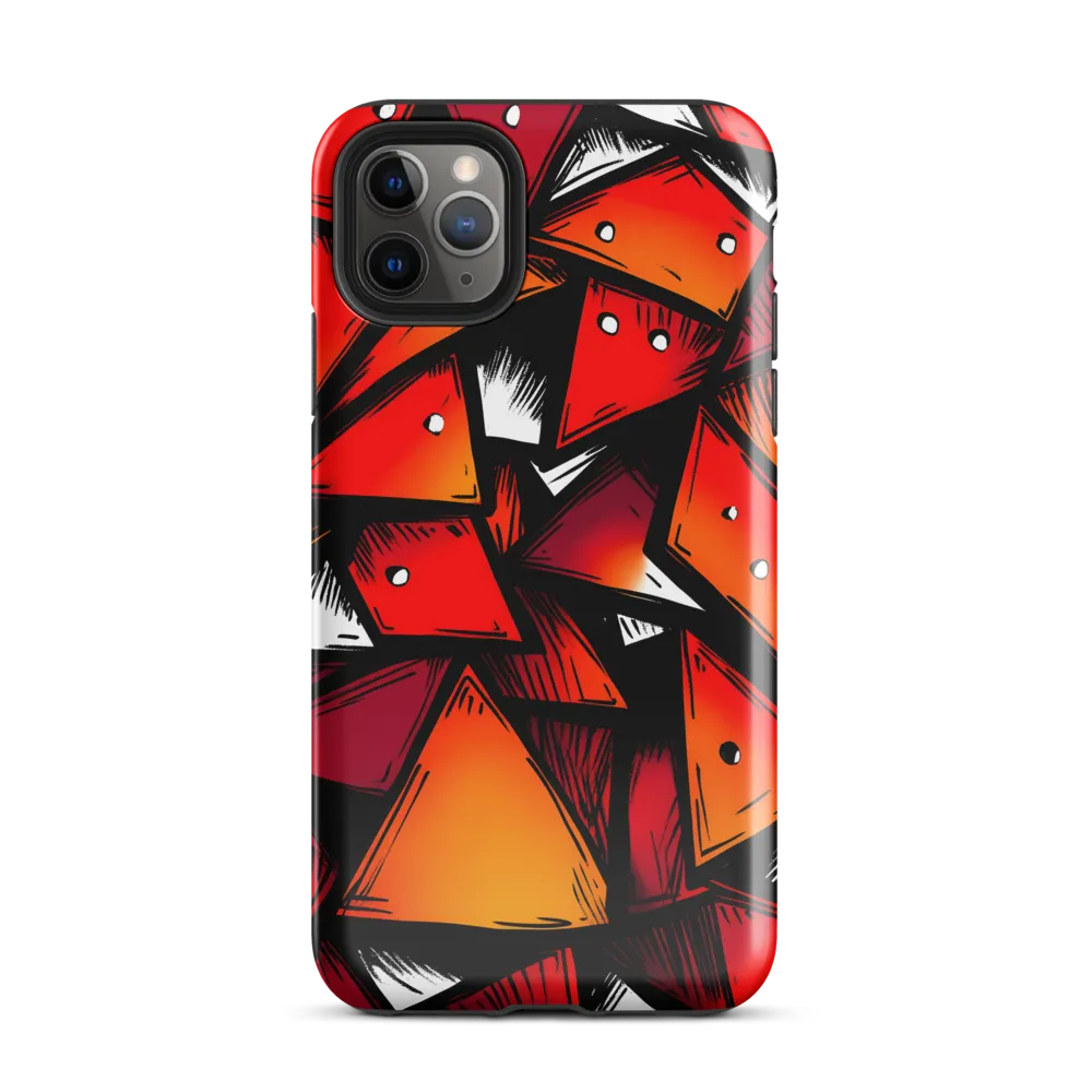 Dynamic Geometry of Red and Orange | Phone Case |  11 Pro Max | Tough Case | Glossy