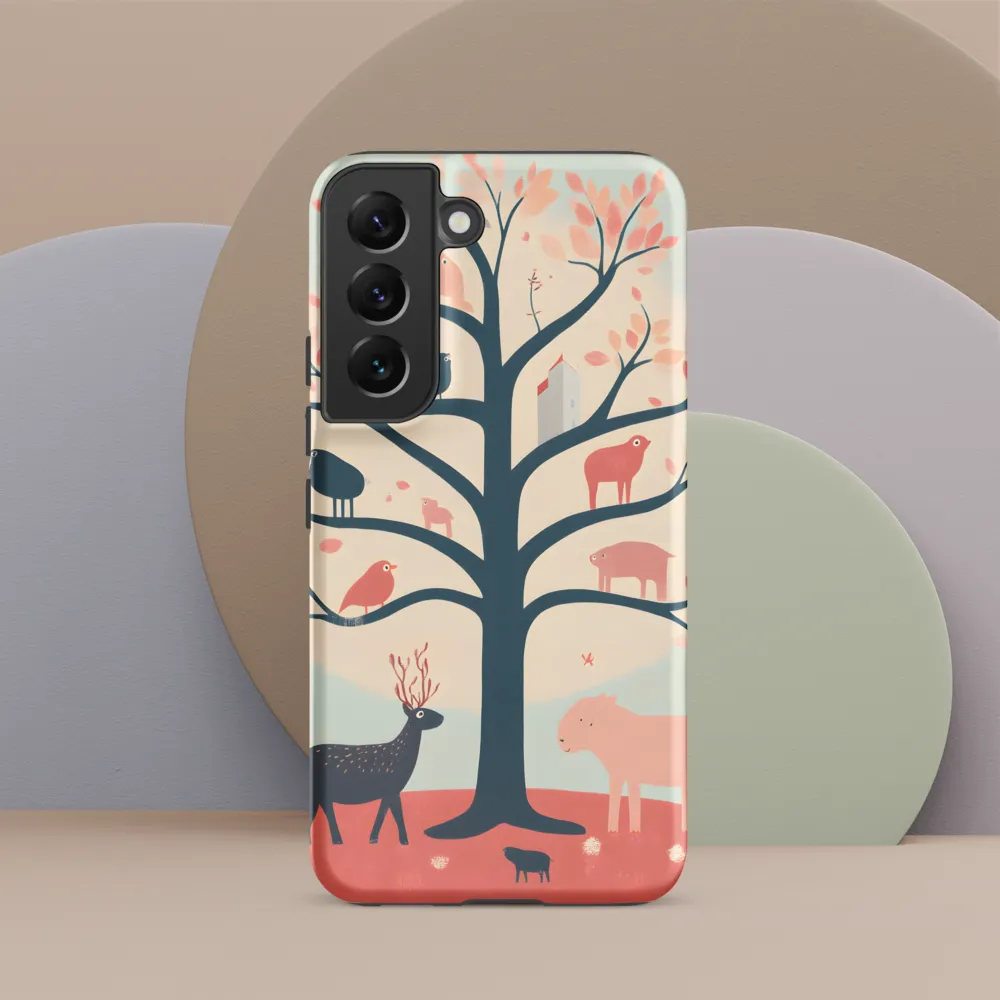 Whimsical Tree with Playful Creatures