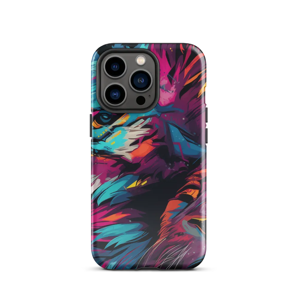 Vivid Majesty: The Modern Lion | Phone Case |  13 Pro | Tough Case | Glossy