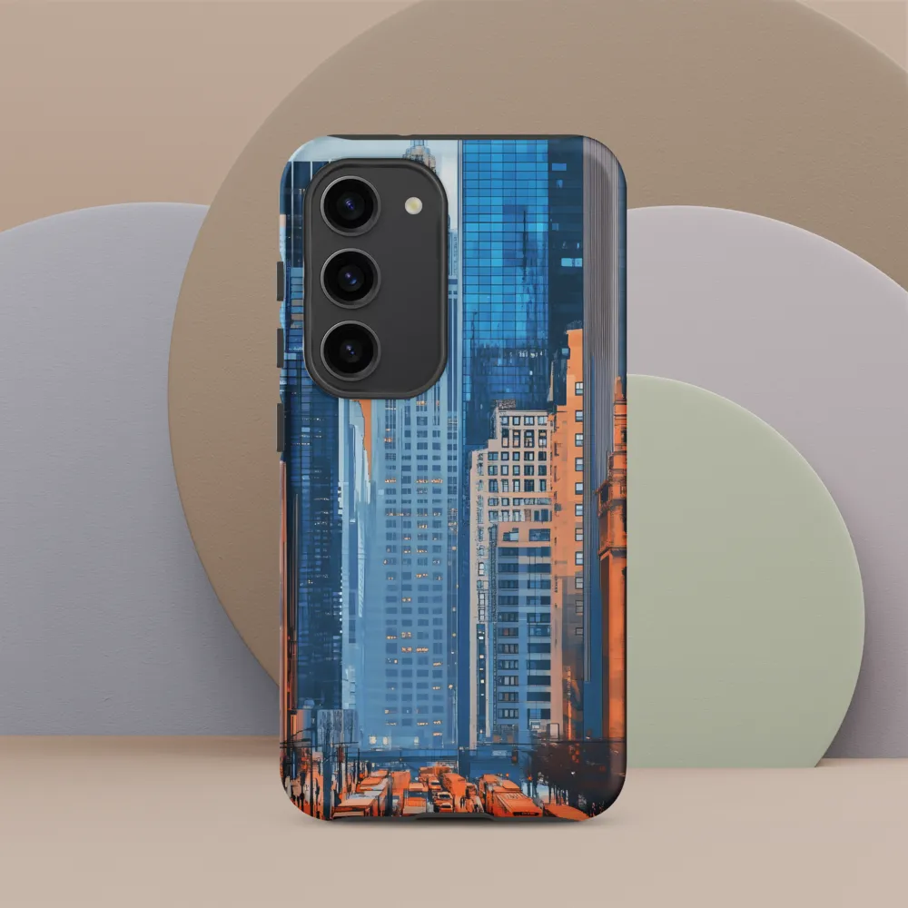 Urban Symphony in Blue and Orange